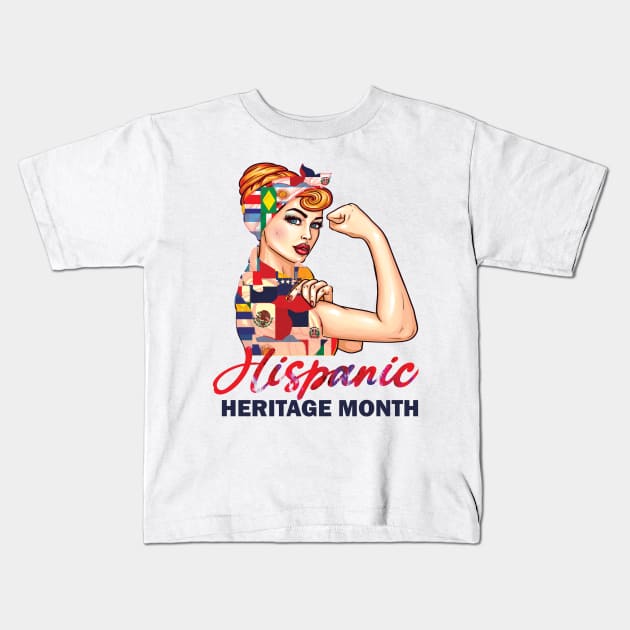 Hispanic Heritage Month National Hispanic Heritage Month celebration gift idea Kids T-Shirt by DODG99